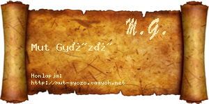 Mut Győző névjegykártya